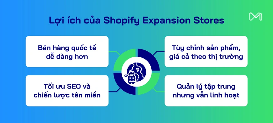 Lợi ích tuyệt vời của Shopify Expansion Stores