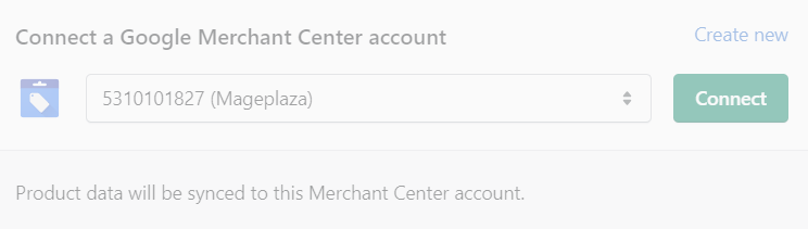 Connect Google Merchant Center account