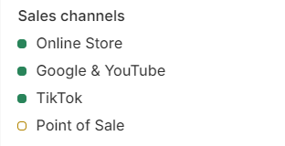 Sales channels