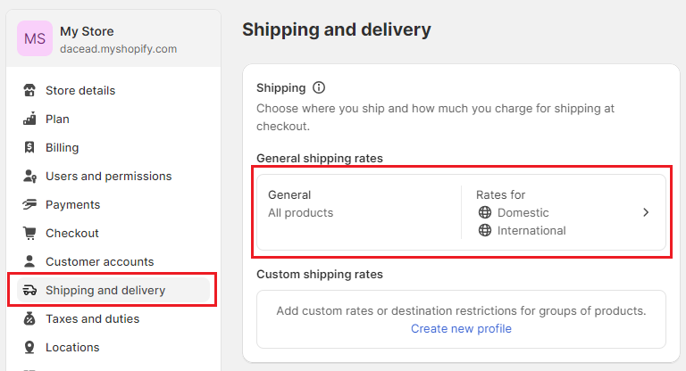 Thiết lập đơn vị vận chuyển