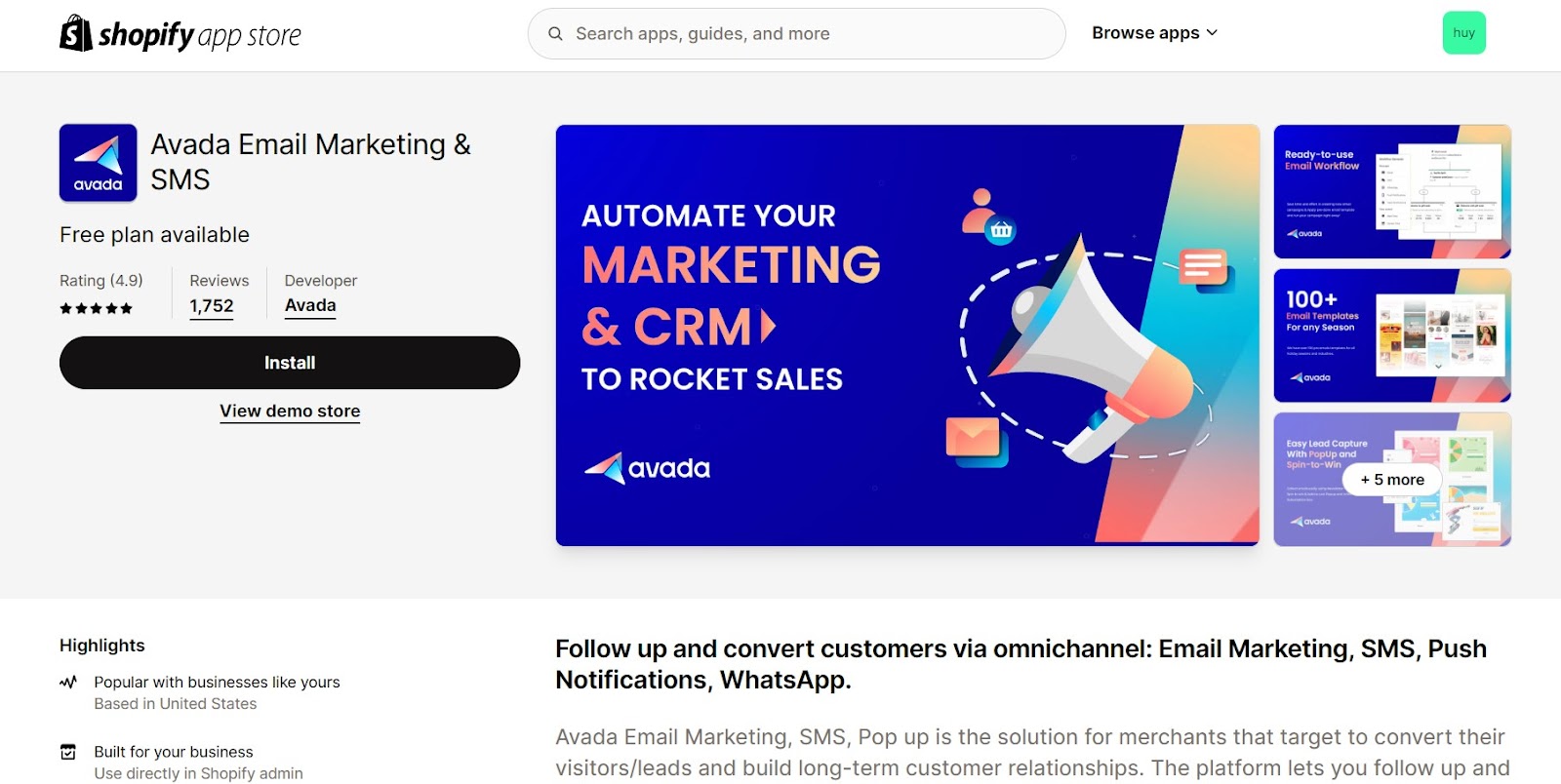 Avada Email Marketing & SMS