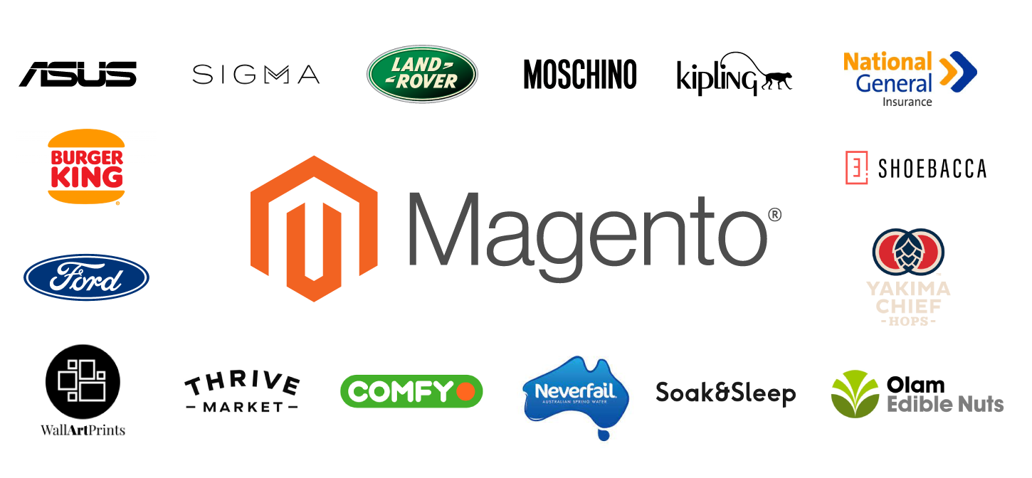 Famous companies using Magento 2