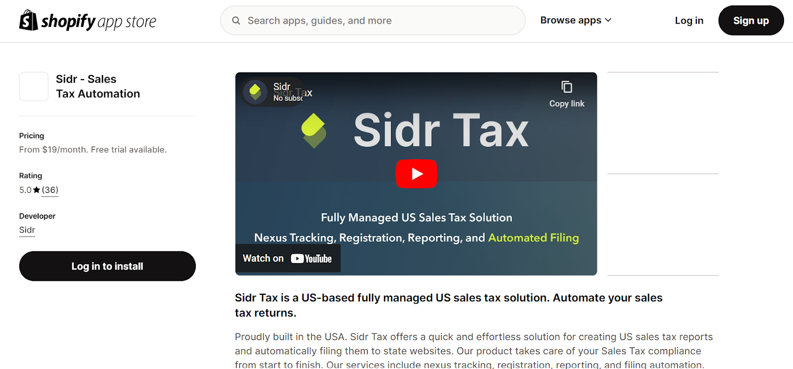 Sidr ‑ Sales Tax Automation