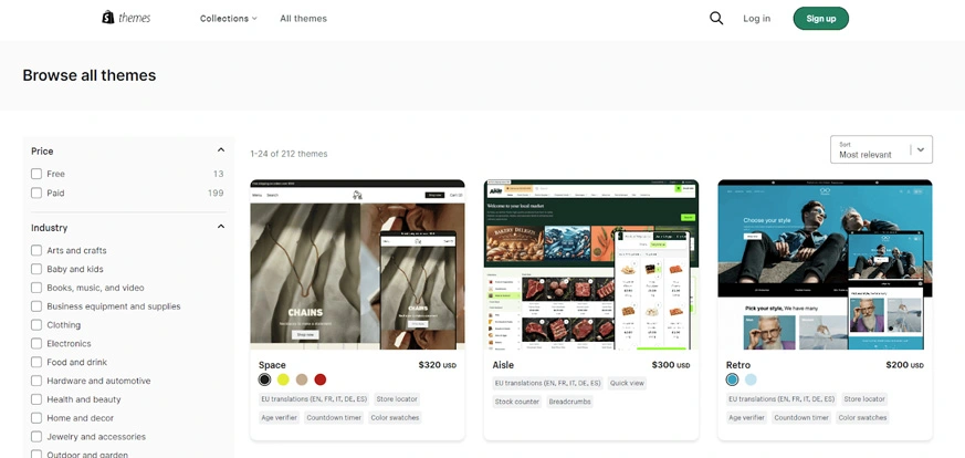 Shopify có kho theme đa dạng và có thể tùy chỉnh linh hoạt