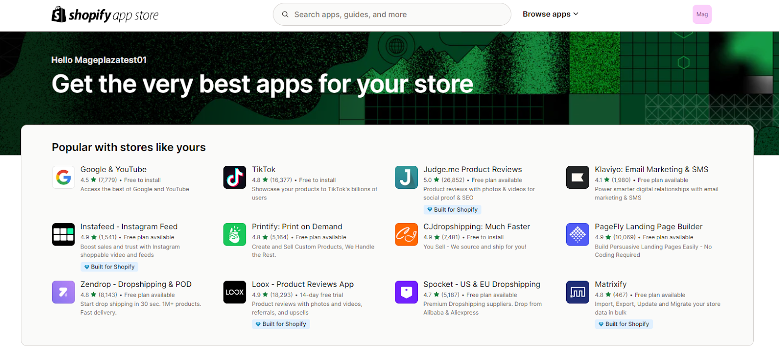Shopify's large app ecosystem lets you add features to your store