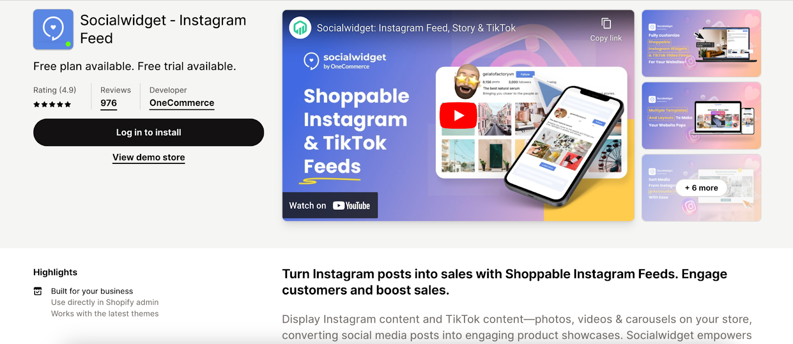 Socialwidget ‑ Instagram Feed