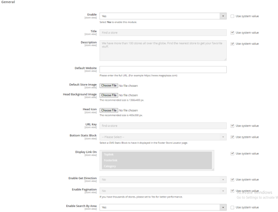 Locate stores via Store Locator