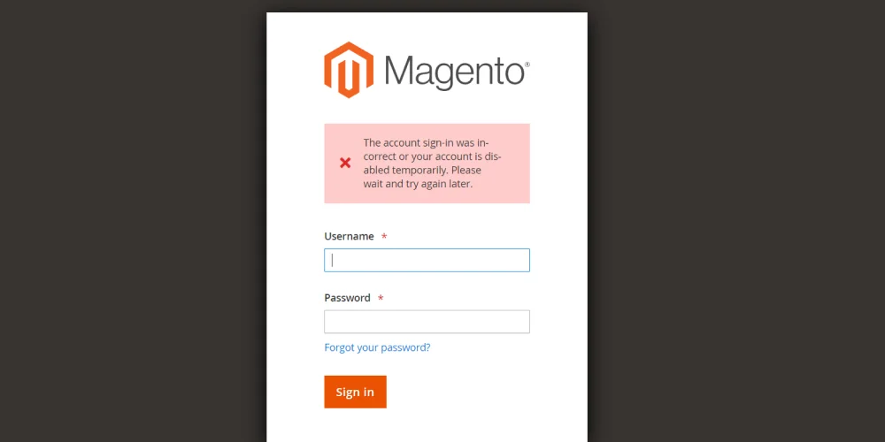 you-did-not-sign-in-correctly-or-your-account-is-temporarily-disabled-magento-2