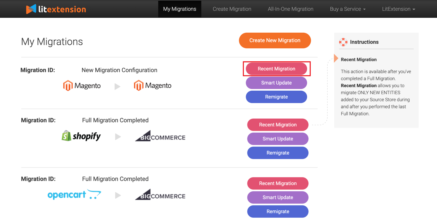 Recent migration