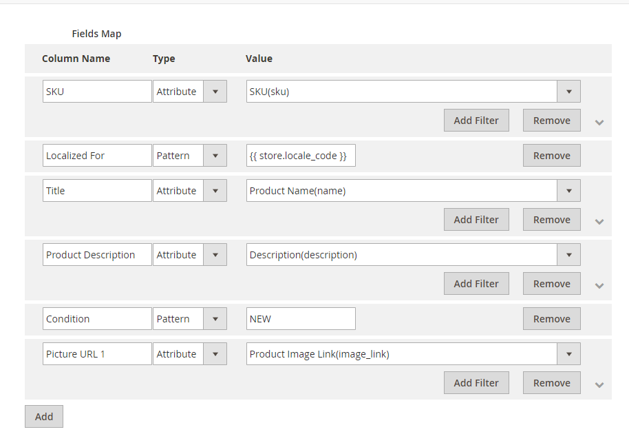 Choose template: Ebay CSV