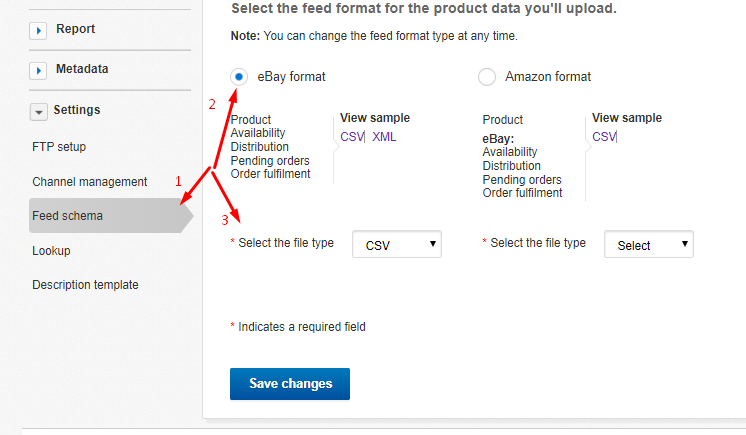 Set up feed schema