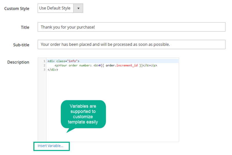 Magento 2 Thank You Page
