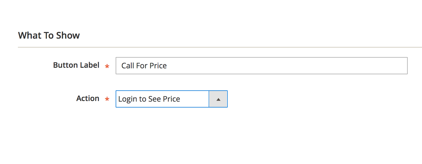 What are alternative displays for the price and add to cart button