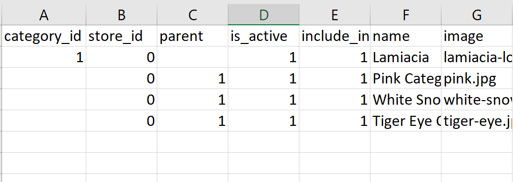 Import Export Categories