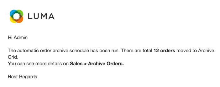 Magento 2 orders archive extension