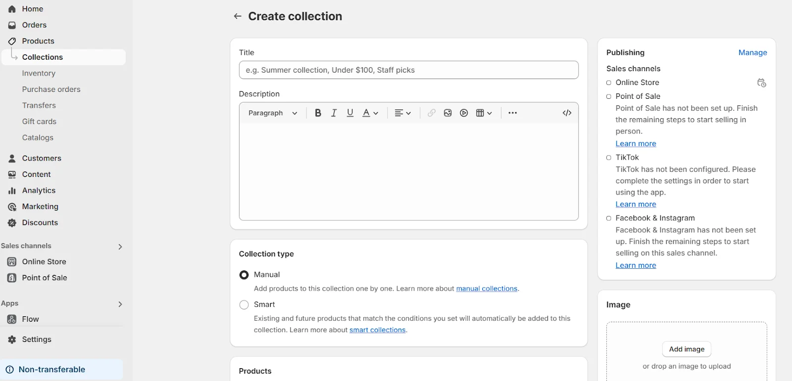 Add collection details
