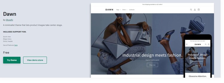 shopify dawn theme