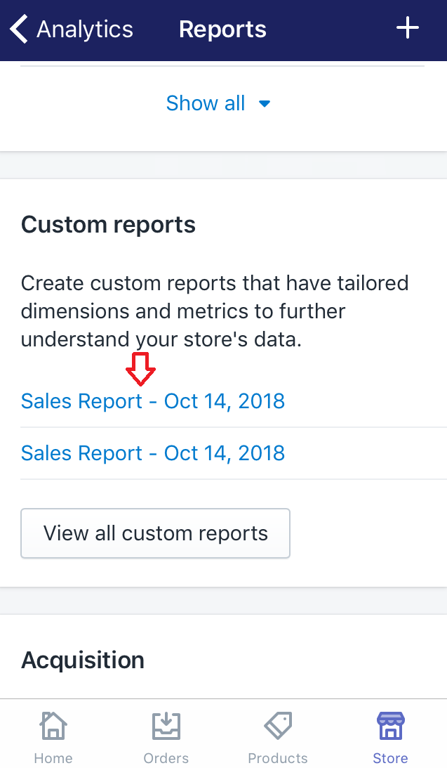 how to custom reports