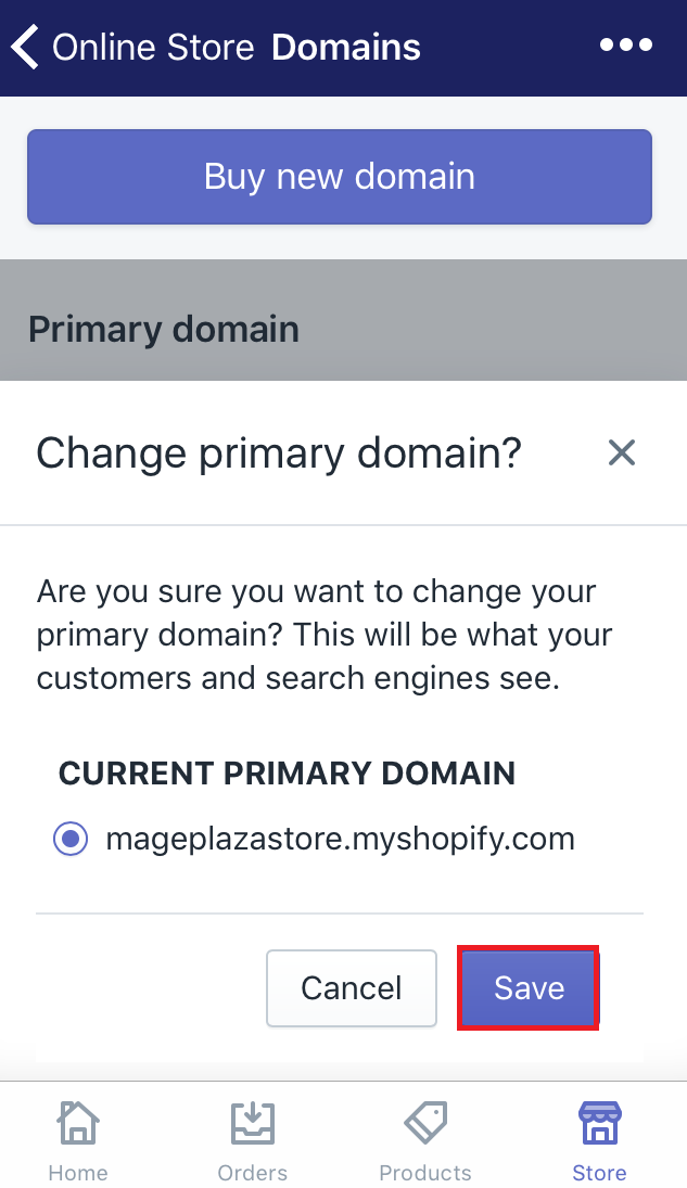 how to set your primary domain on iphone