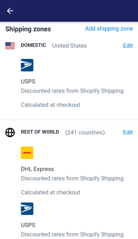 To show calculated shipping rates at checkout on Android 3