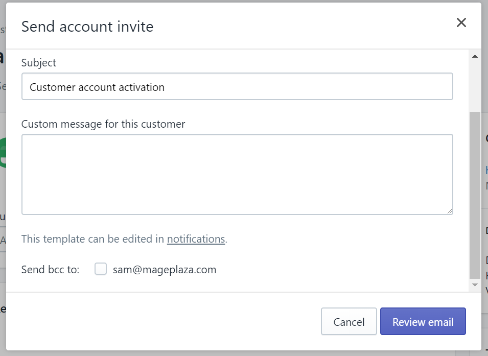 How to send individual account invites