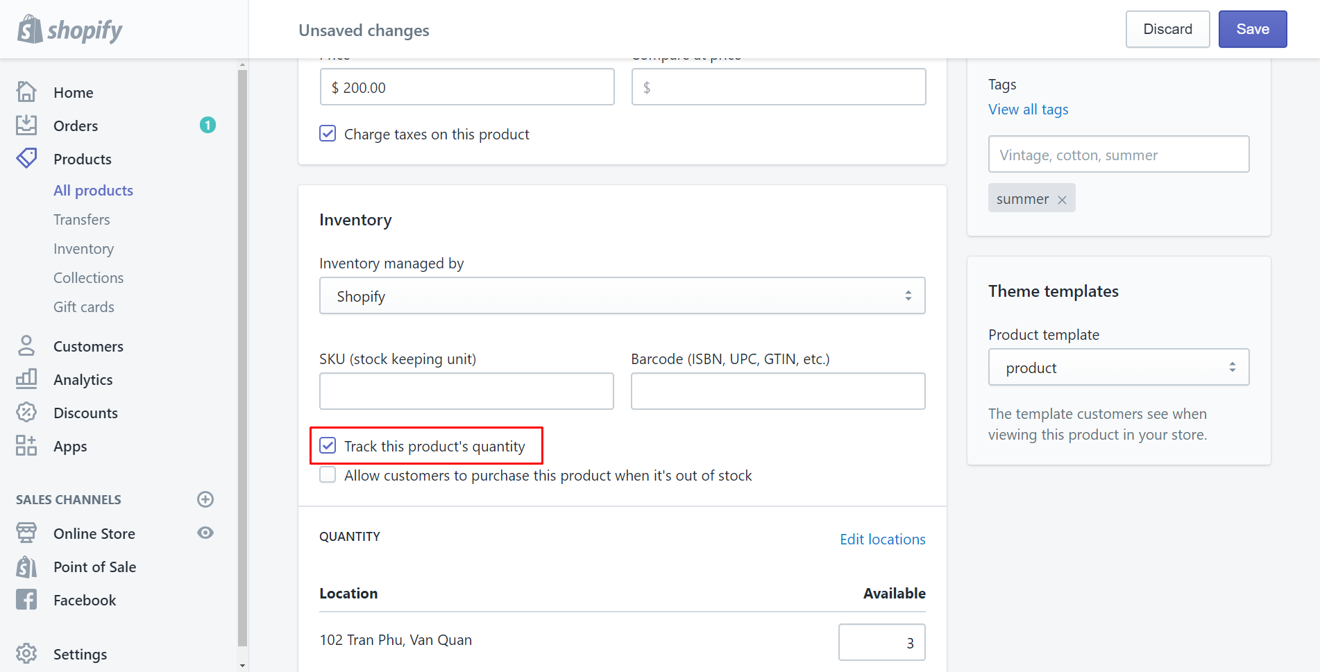 how to enable inventory tracking