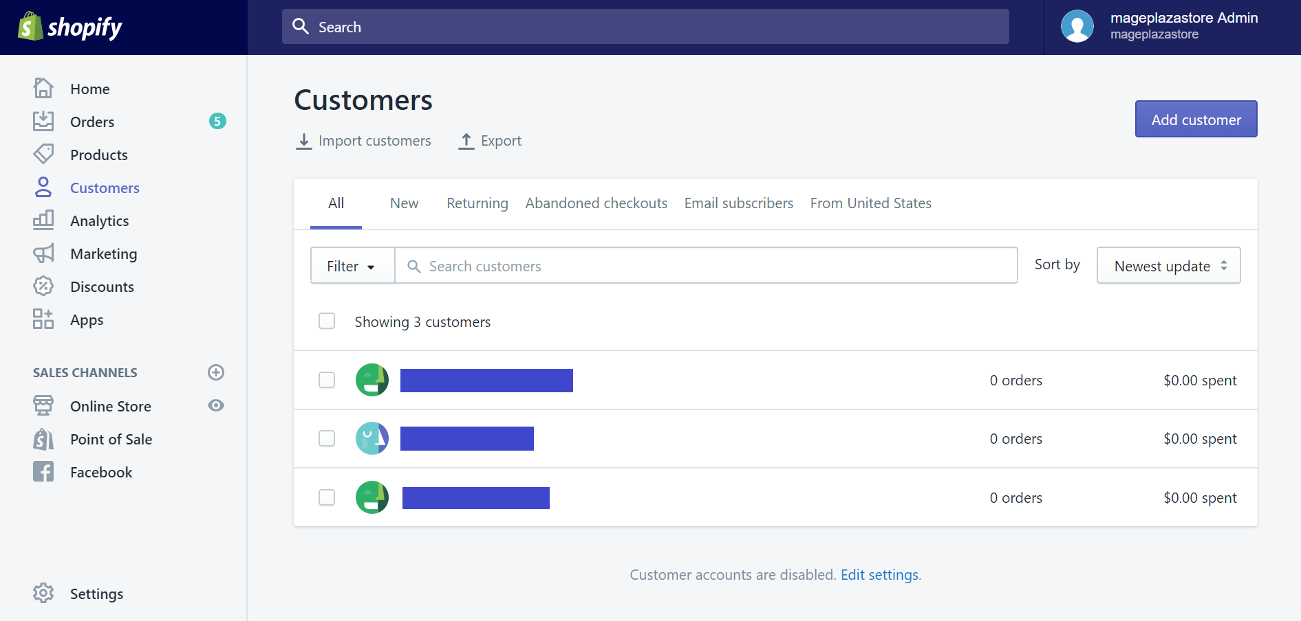 How to export existing customers to a CSV file