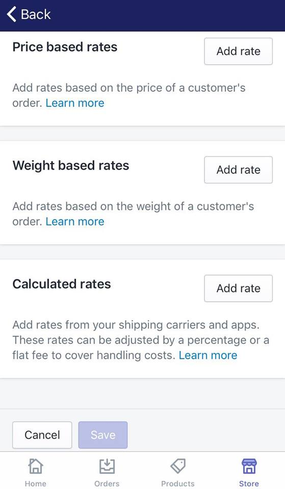 how to create a new shipping zone on Shopify on iphone 8