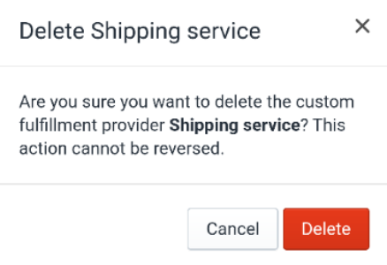To deactivate a fulfillment service on Android 6