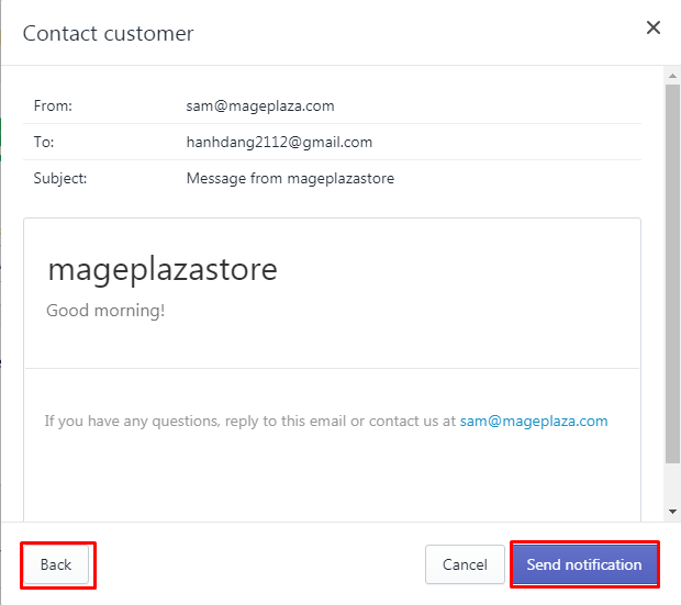 how to email customers on shopify
