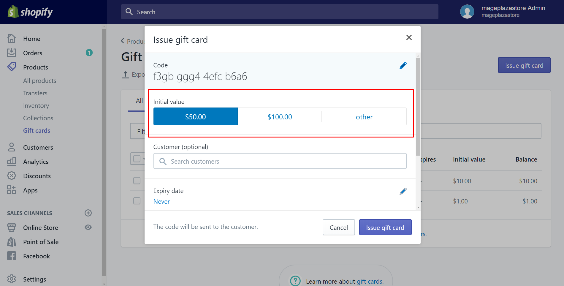 Can I export the gift card amount that was applied to the Shopify order? |  Highview Apps