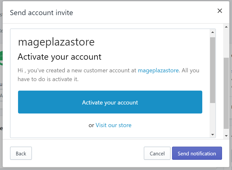 How to send individual account invites