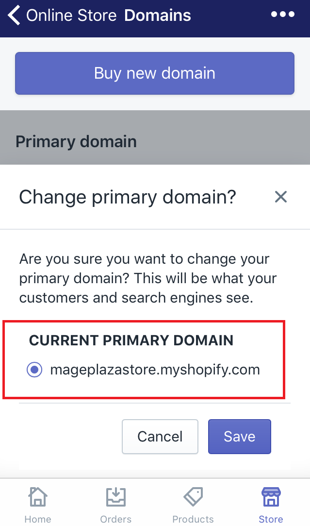 how to set your primary domain on iphone