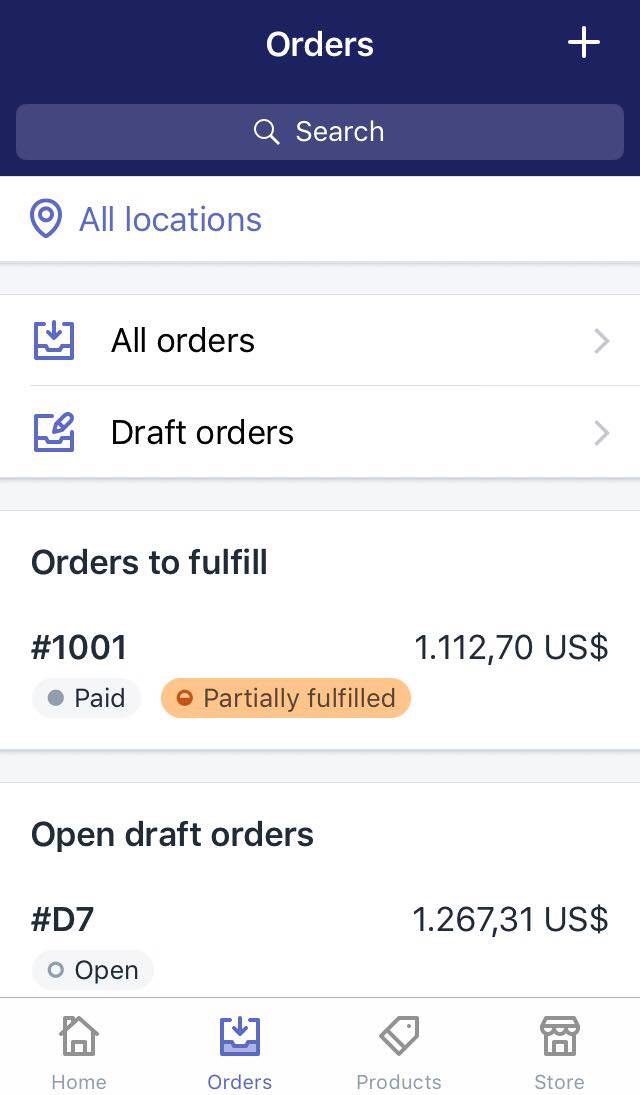 To create a draft order on iPhone 2