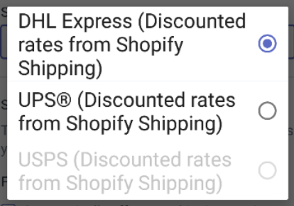 To show calculated shipping rates at checkout on Android 5