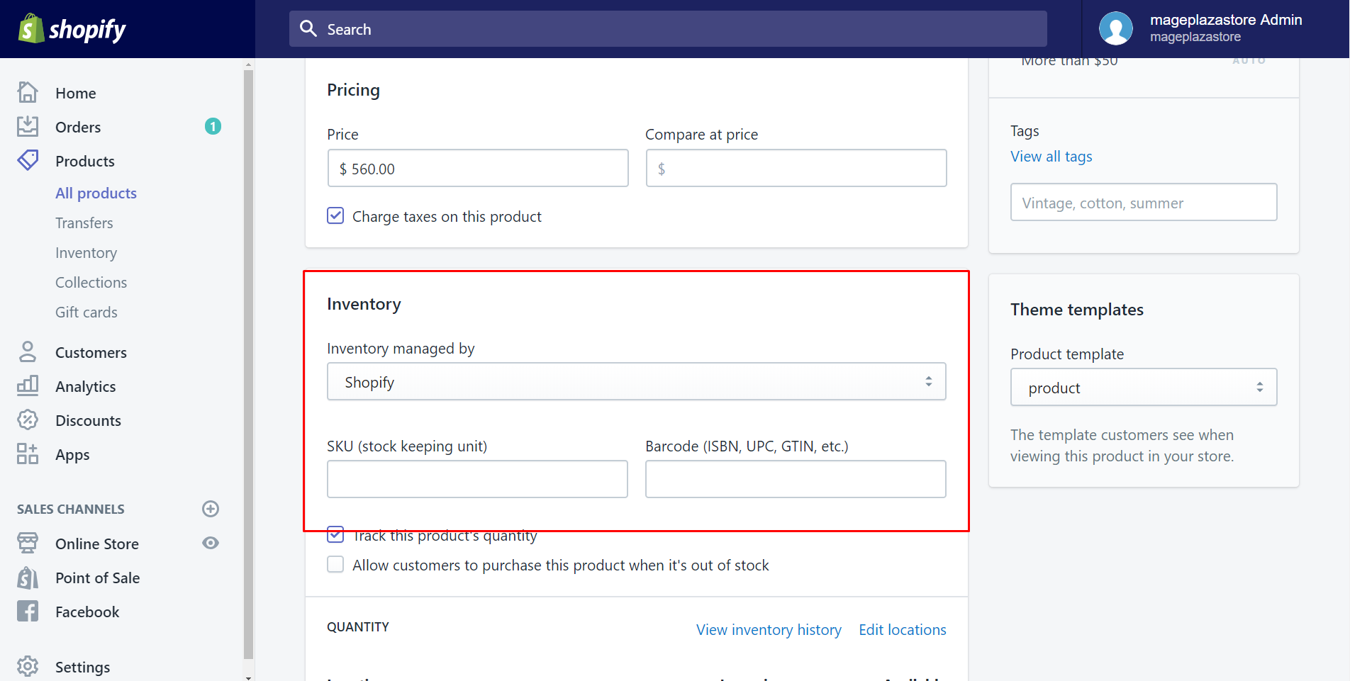 how to enable inventory tracking