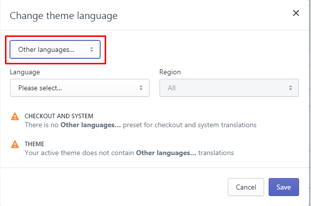 how to create a translation for your theme