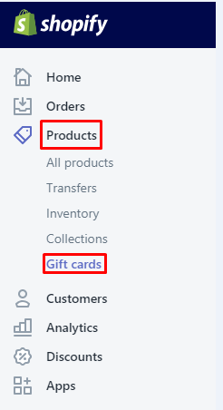 how to export your gift card products to a csv