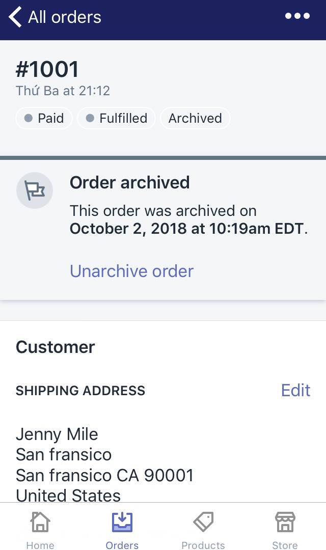 add an internal note to an order on iPhone 3