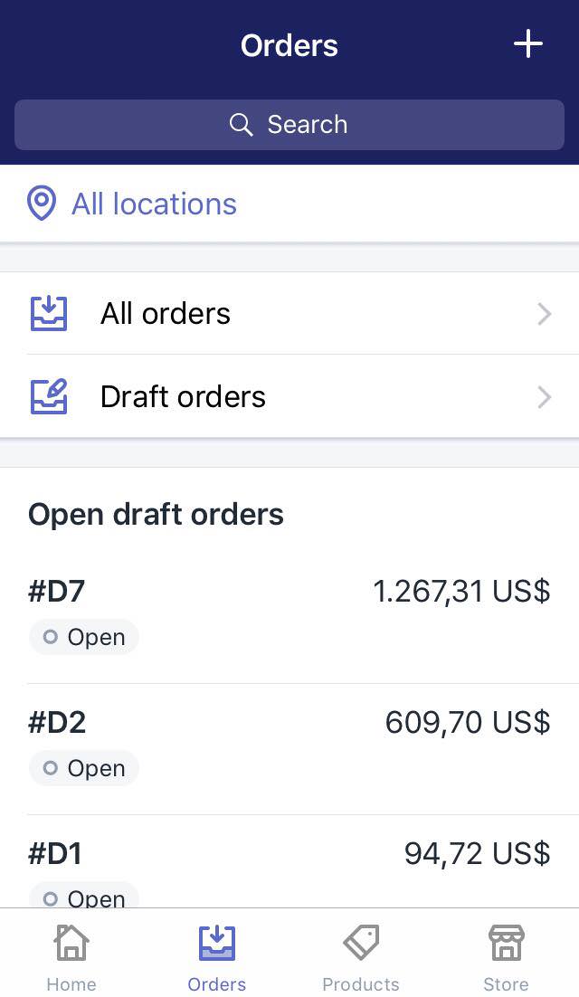 view an order's Timeline on iPhone 2