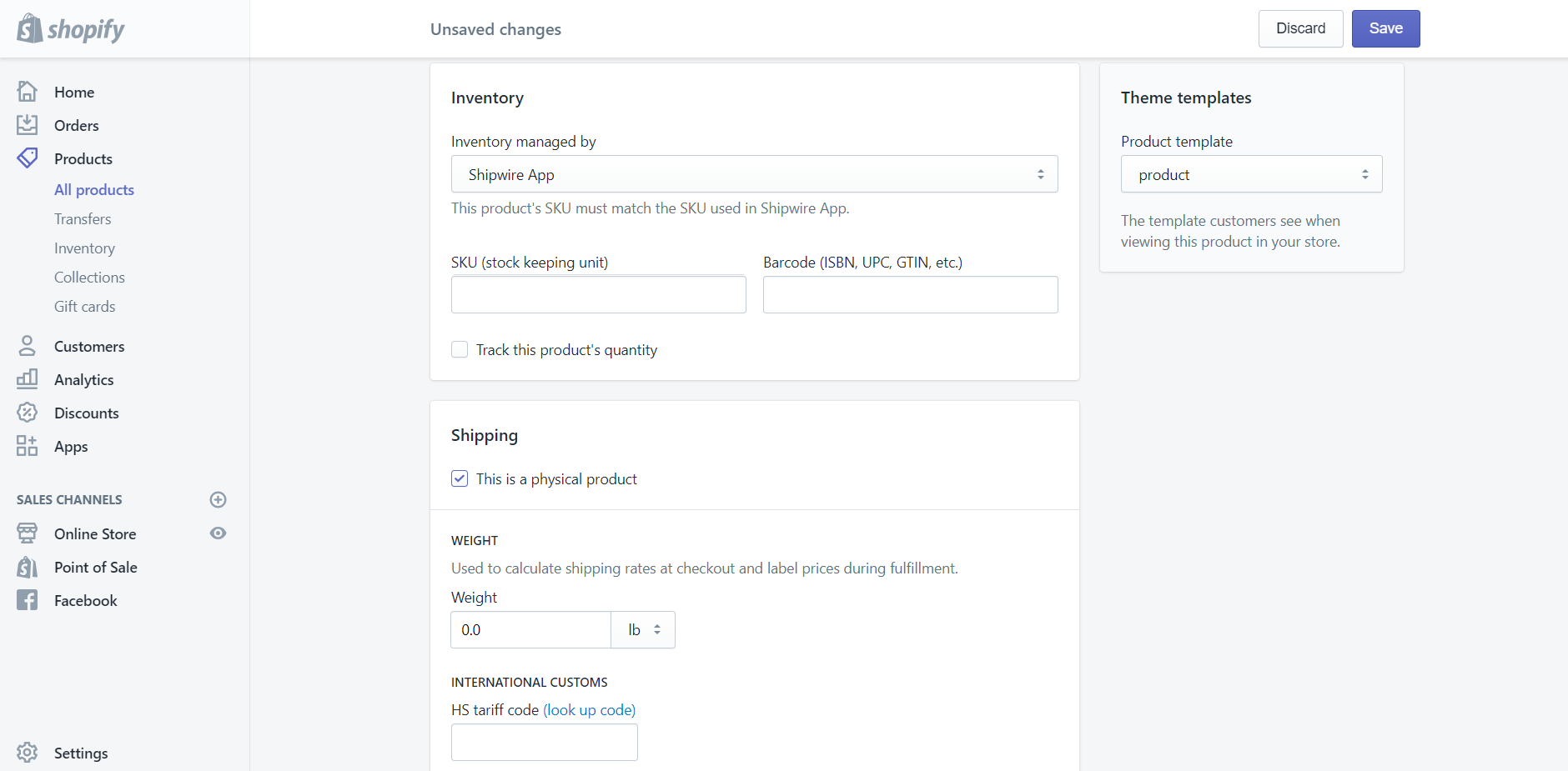 How to configure new products for fulfillment by Shipwire 3