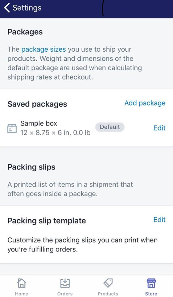 how to add a package type on Shopify6