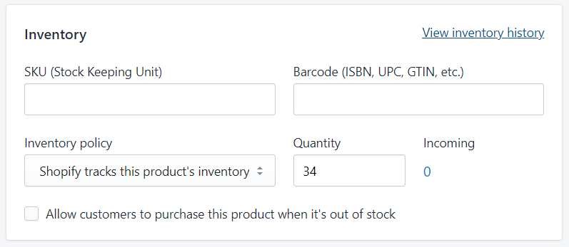 to view a product’s inventory history on Desktop 4