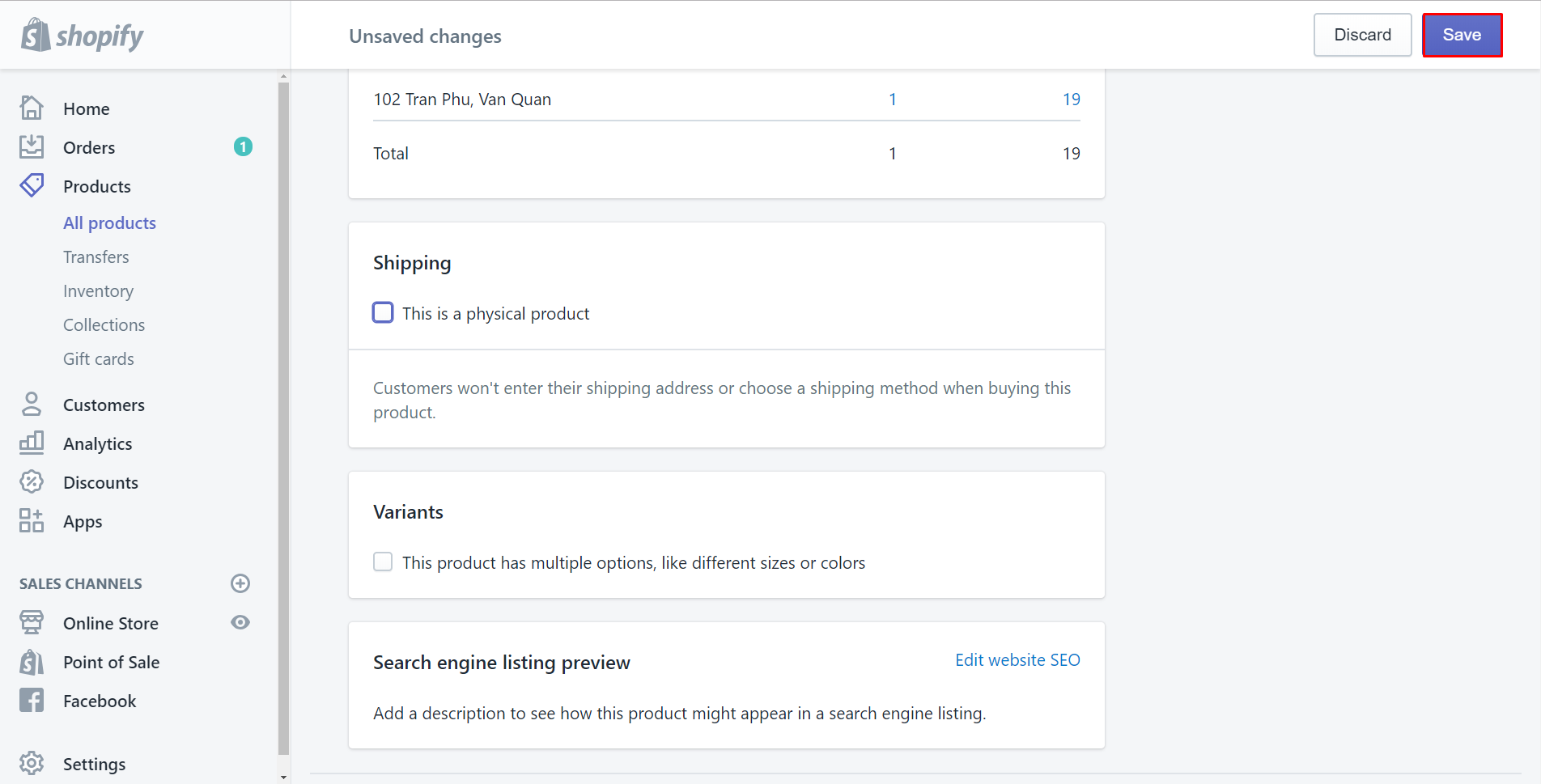how to disable shipping for a digital product