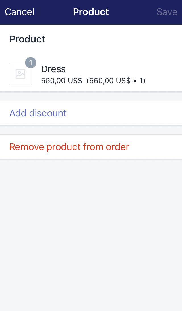 To apply a discount to a specific item on iPhone 4