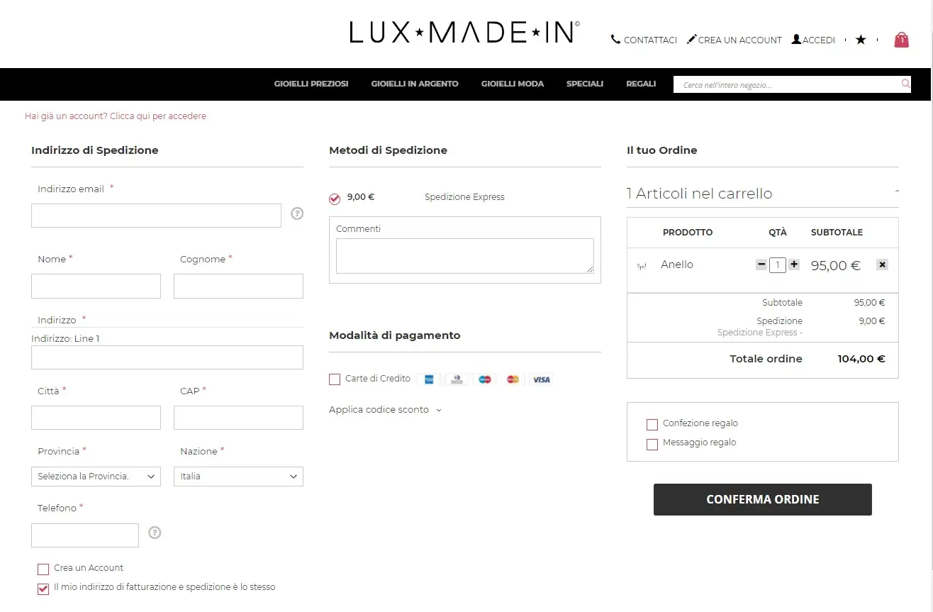 Magento 2 Clothing store using one step checkout