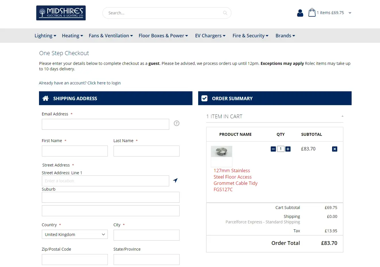Magento 2 one step checkout screenshots