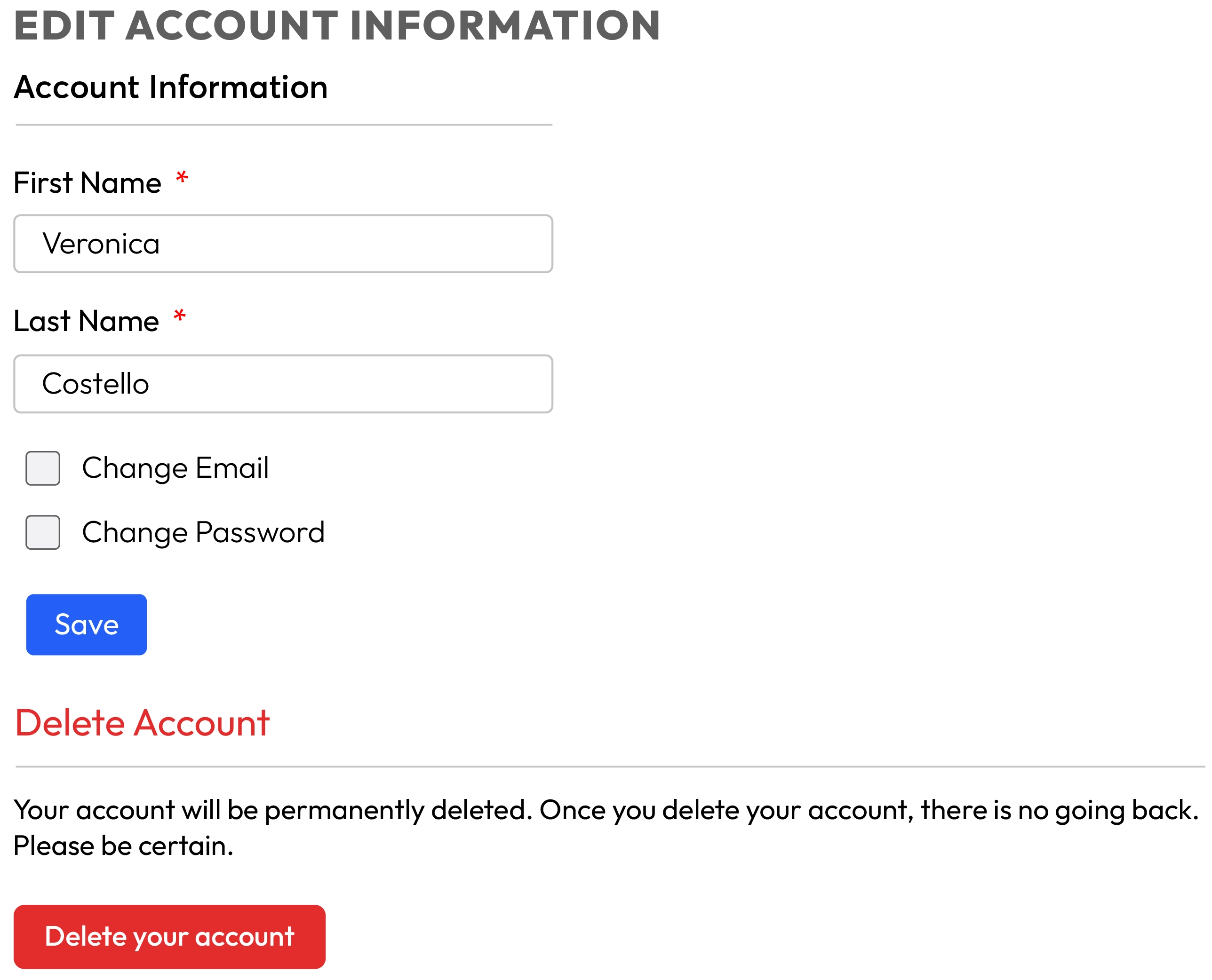 Remove customers' accounts