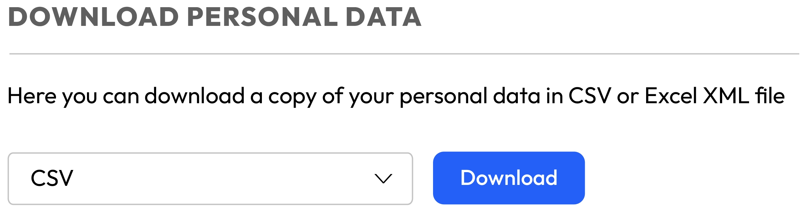 Downloadable personal data