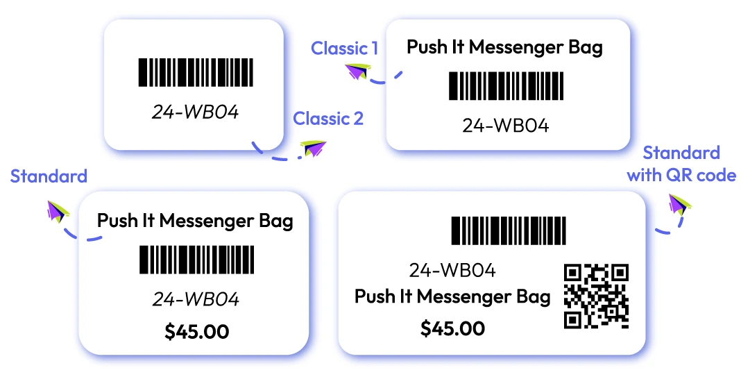 Magento 2 barcode 4 ready to use barcode label templates